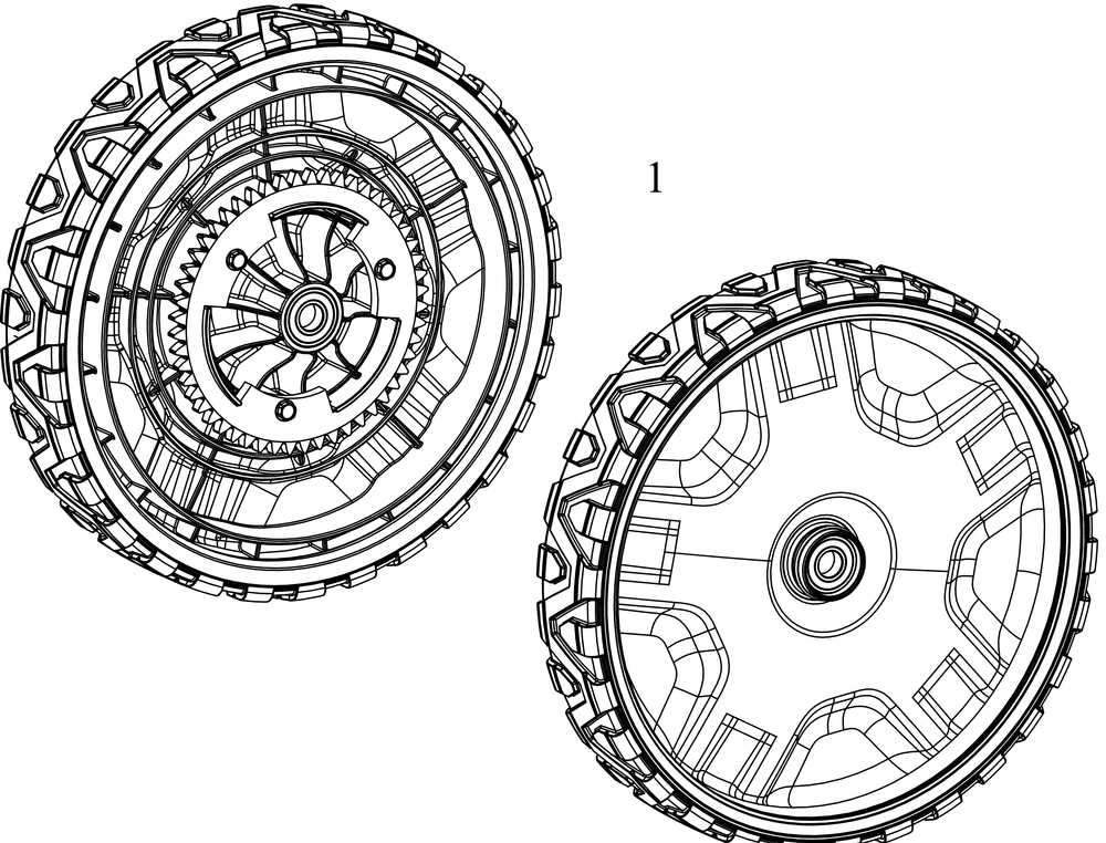 Rear Wheels Diagram and Parts List for SC500HW (12ABD22J756)(2016) Cub Cadet Lawn Mower